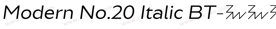 Modern No.20 Italic BT字体转换
